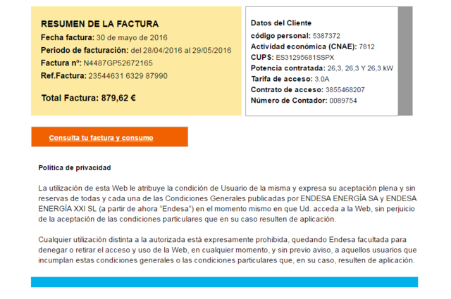 Cuidado con el virus de la falsa factura de Endesa