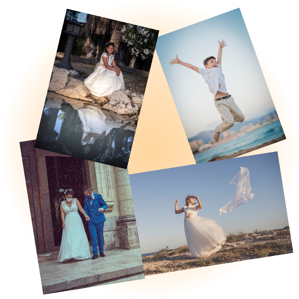 Fotografia de bodas bautizos comuniones originales y profesionales fotografo alicante diseño y foto