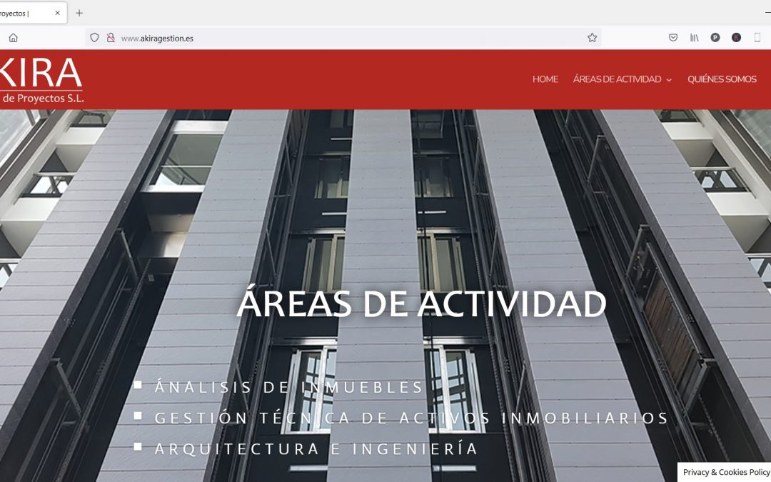 Diseño web para akira gestion por softnet sistemas informatica alicante