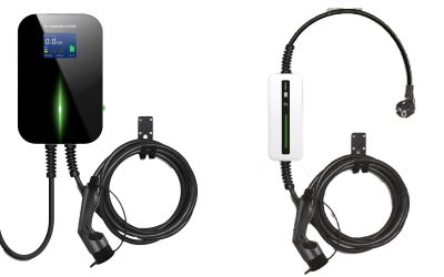 Cargador para coche eléctrico portátil y fijo